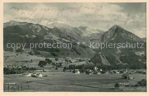 AK / Ansichtskarte Fischen Allgaeu Panorama Allgaeuer Alpen Kat. Fischen i.Allgaeu