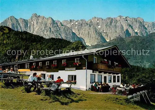 AK / Ansichtskarte Koessen Tirol Alpengasthof Scheibenwald am Wilden Kaiser Kat. Koessen