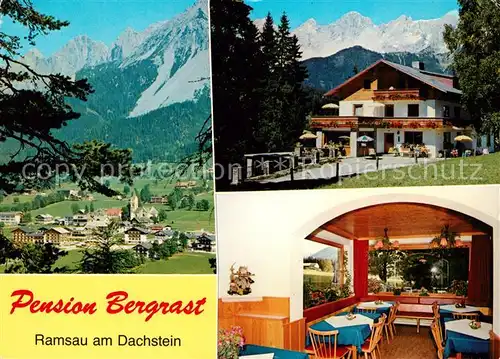 AK / Ansichtskarte Ramsau Dachstein Steiermark Pension Bergrast Gaststube Panorama Kat. Ramsau am Dachstein