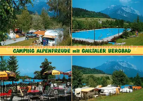 AK / Ansichtskarte Wertschach Villach Camping Alpenfreude mit Gailtaler Bergbad Terrasse Kat. Villach