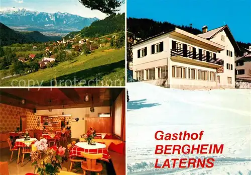 AK / Ansichtskarte Laterns Gasthof Bergheim Gaststube Panorama Kat. Laterns