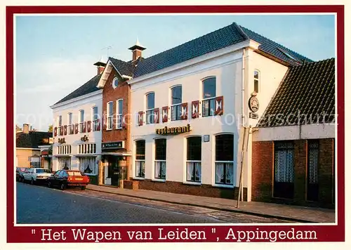 AK / Ansichtskarte Appingedam Groningen Hotel Restaurant Het Wapen von Leiden