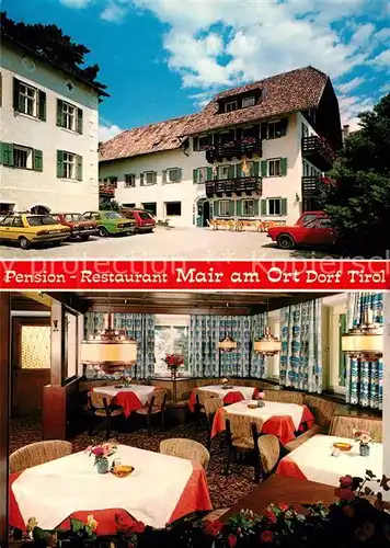 AK / Ansichtskarte Dorf Tirol Pension Restaurant Mair am Ort Kat. Tirolo