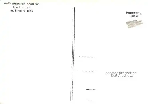AK / Ansichtskarte Lobetal Hoffnungstaler Anstalten Kat. Bernau