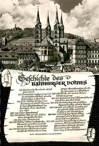 AK / Ansichtskarte Bamberg Dom Geschichte Kat. Bamberg