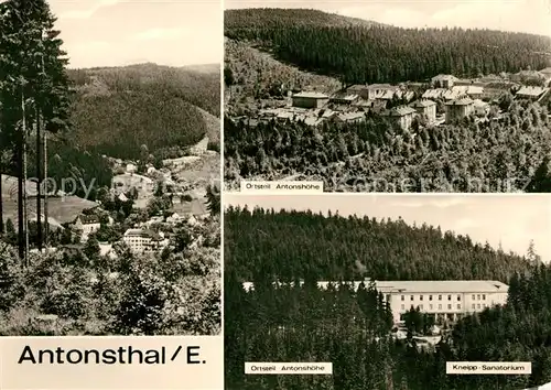 AK / Ansichtskarte Antonsthal Erzgebirge Antonshoehe Kneipp Sanatorium Panorama Kat. Breitenbrunn Erzgebirge