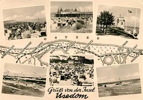 AK / Ansichtskarte Insel Usedom Panoramkarte