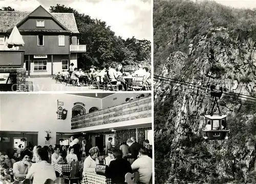 AK / Ansichtskarte Rosstrappe Harz Region Berghotel Rosstrappenfelsen Personenschwebeban Bodetal 