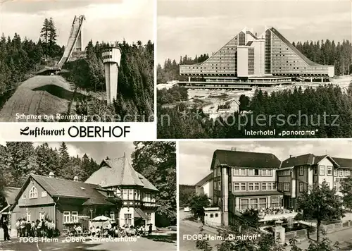 AK / Ansichtskarte Oberhof Thueringen Schanze Interhotel Panorama FDGB Heim Obere Schweizerhuette  Kat. Oberhof Thueringen