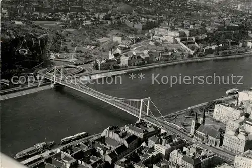 AK / Ansichtskarte Budapest Fliegeraufnahme Elisabethbruecke Kat. Budapest