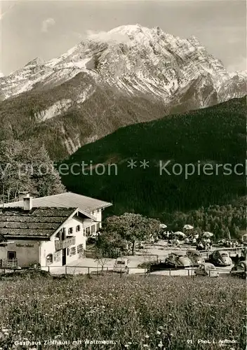 AK / Ansichtskarte Watzmann Gasthaus Zipfhaeusl Sahnegletscher Kat. Berchtesgaden