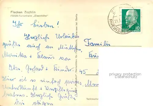 AK / Ansichtskarte Flecken Zechlin FDGB Ferienheim Elsenhoehe Kat. Rheinsberg