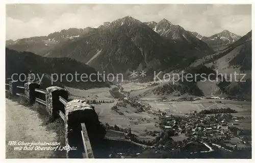 AK / Ansichtskarte Bad Oberdorf Fernsicht von der Oberjochstrasse Alpenpanorama Kat. Bad Hindelang