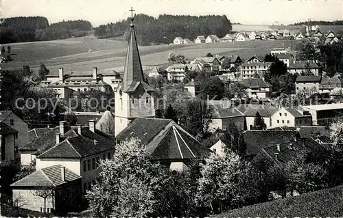 AK / Ansichtskarte Gallspach Ortsansicht mit Kirche Institut Zeileis Kat. Gallspach