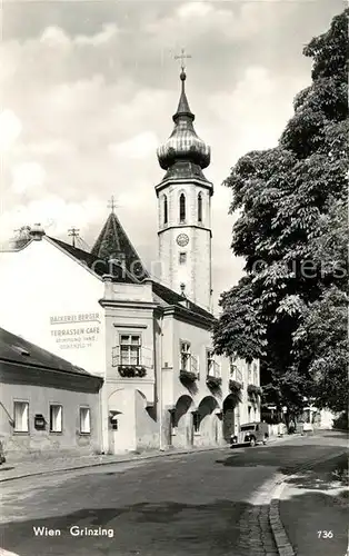 AK / Ansichtskarte Grinzing Wien Ortspartie an der Kirche Kat. Doebling