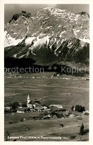 AK / Ansichtskarte Lermoos Tirol Panorama Blick zum Zugspitzmassiv Wettersteingebirge Kat. Lermoos