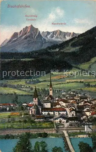 AK / Ansichtskarte Bischofshofen Blick zum Hochkoenig und Mandlwaende Berchtesgadener Alpen Kat. Bischofshofen