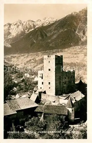 AK / Ansichtskarte Landeck Tirol Schloss gegen Parseierspitze Lechtaler Alpen Kat. Landeck