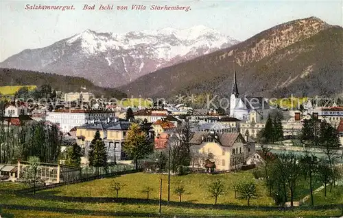 AK / Ansichtskarte Bad Ischl Salzkammergut Ortsansicht mit Kirche Blick von der Villa Starhemberg Kat. Bad Ischl