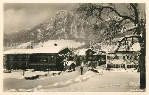 AK / Ansichtskarte Bad Oberdorf Tiefverschneites Dorf Alpen Kat. Bad Hindelang