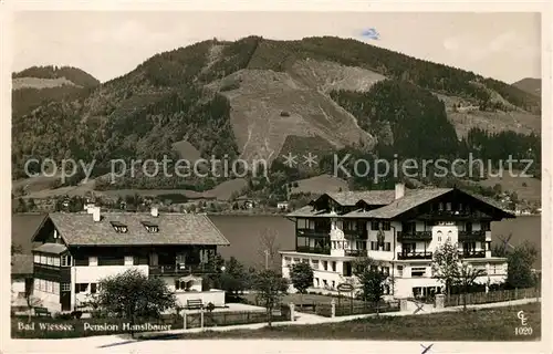 AK / Ansichtskarte Bad Wiessee Pension Hanslbauer Bayerische Berge Kat. Bad Wiessee