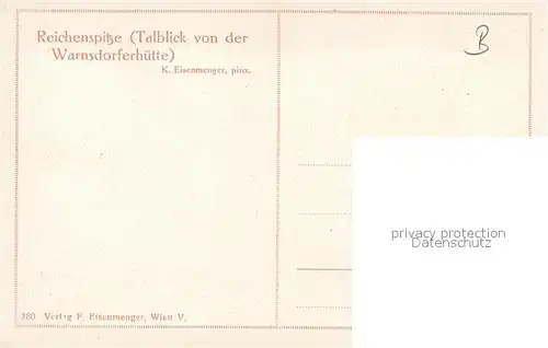 AK / Ansichtskarte Reichenspitzgruppe Talblick von der Warnsdorferhuette Kuenstlerkarte Kat. Zillertaler Alpen Gerlos