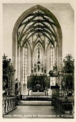 AK / Ansichtskarte Grades Inneres der Wallfahrtskirche St Wolfgang