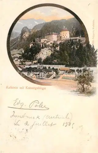 AK / Ansichtskarte Kufstein Tirol Ansicht mit Schloss Kaisergebirge Kat. Kufstein