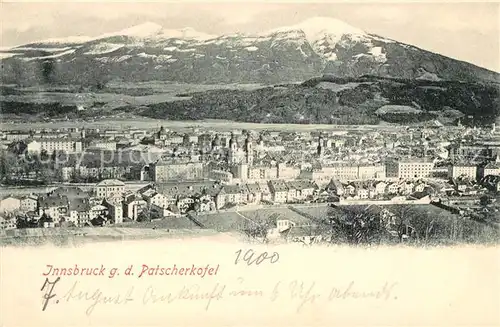 AK / Ansichtskarte Innsbruck Stadtpanorama mit Blick gegen Patscherkofel Kat. Innsbruck