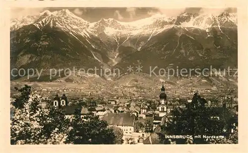 AK / Ansichtskarte Innsbruck Stadtpanorama mit Nordkette Kat. Innsbruck