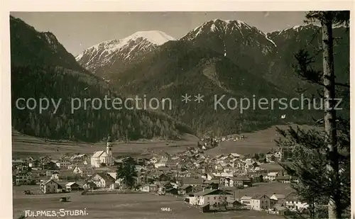 AK / Ansichtskarte Fulpmes Tirol Gesamtansicht mit Alpenpanorama Kat. Fulpmes