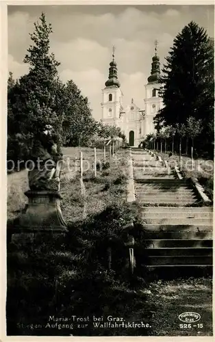 AK / Ansichtskarte Maria Trost Stiegenaufgang zur Wallfahrtskirche Kat. Mariatrost Graz