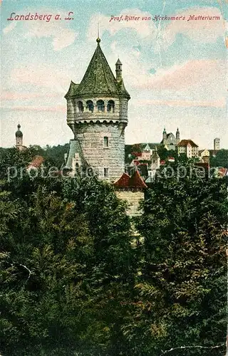 AK / Ansichtskarte Landsberg Lech Prof Ritter von Herkomers Mutterturm Kat. Landsberg am Lech