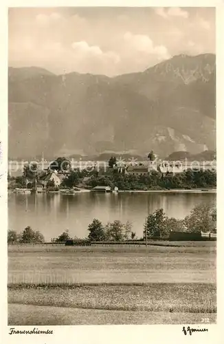 AK / Ansichtskarte Frauenchiemsee Blick zum Kloster Chiemgauer Alpen Kat. Chiemsee