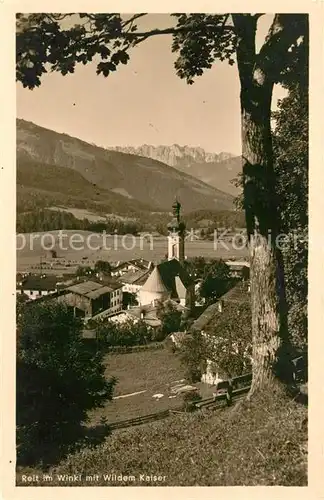 AK / Ansichtskarte Reit Winkl Panorama Blick zum Wilden Kaiser Kaisergebirge Kat. Reit im Winkl