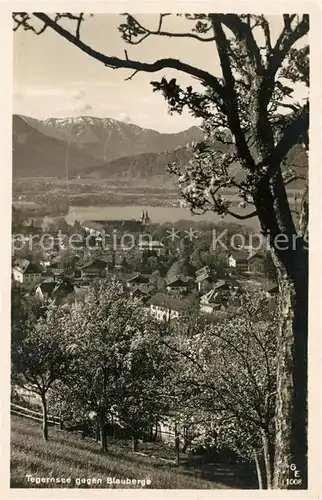 AK / Ansichtskarte Tegernsee Baumbluete Panorama Blick gegen Blauberge Kat. Tegernsee