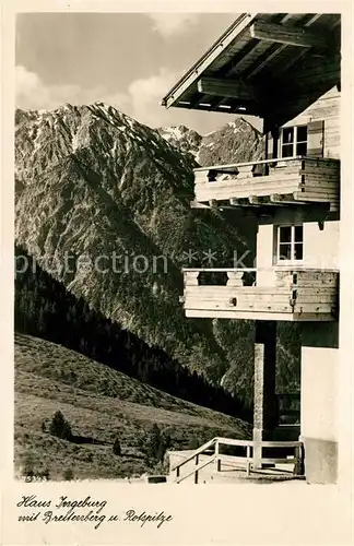 AK / Ansichtskarte Oberjoch Haus Ingeburg mit Breitenberg und Rotspitze Kat. Bad Hindelang