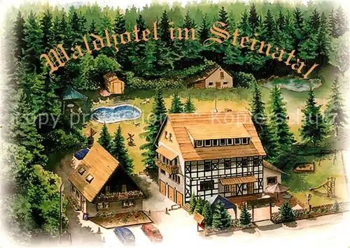 AK / Ansichtskarte Bad Sachsa Harz Waldhotel im Steinatal Kat. Bad Sachsa