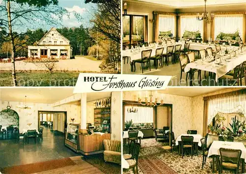 AK / Ansichtskarte Lauenburg Elbe Hotel Forsthaus Gluesing Speisesaele Kat. Lauenburg  Elbe