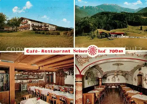 AK / Ansichtskarte Reit Aschau Chiemgau Cafe Restaurant Seiserhof Gastraeume Panorama Kat. Aschau Chiemgau