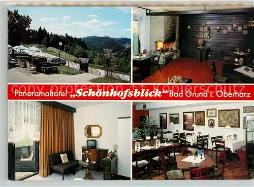 AK / Ansichtskarte Bad Grund Panoramahotel Schoenhofsblick Gastraeume  Kat. Bad Grund (Harz)