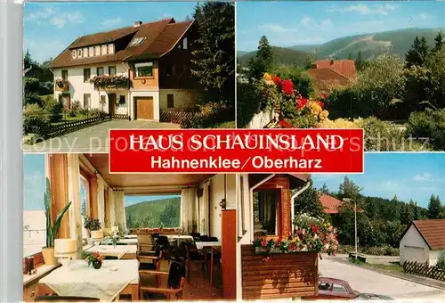 AK / Ansichtskarte Hahnenklee Bockswiese Harz Haus Schauinsland Gaststube Panorama Kat. Goslar