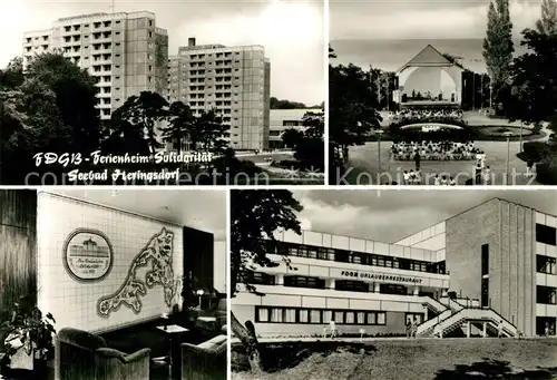 AK / Ansichtskarte Heringsdorf Ostseebad Usedom FDGB Ferienheim Solidaritaet Konzertplatz Kachelwand Foyer  Kat. Heringsdorf