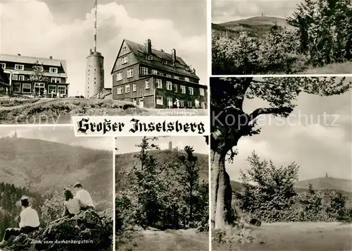 AK / Ansichtskarte Grosser Inselsberg Aschenbergstein Gasthaus Funkturm Panorama Kat. Brotterode