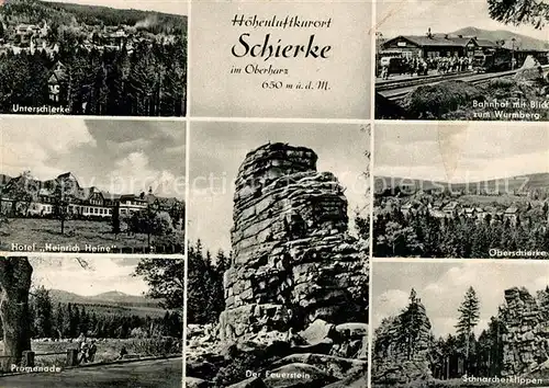 AK / Ansichtskarte Schierke Harz Unterschierke Hotel Heinrich Heine Oberschierke Promenade Feuerstein Kat. Schierke Brocken