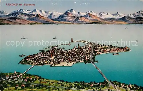 AK / Ansichtskarte Lindau Bodensee Panorama Kat. Lindau (Bodensee)