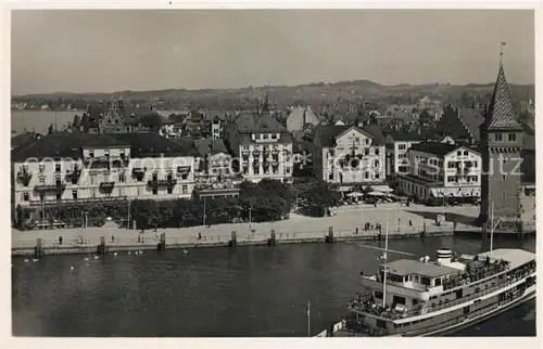 AK / Ansichtskarte Lindau Bodensee Stadt und Hafenpromenade Kat. Lindau (Bodensee)