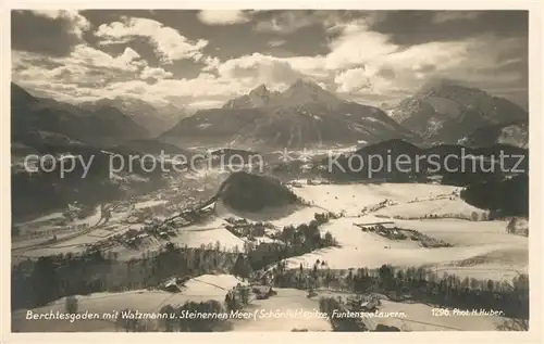 AK / Ansichtskarte Berchtesgaden mit Watzmann und Steinernem Meer Kat. Berchtesgaden