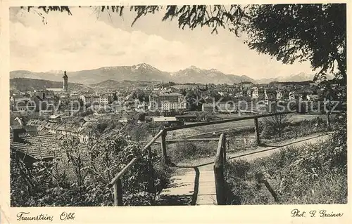 AK / Ansichtskarte Traunstein Oberbayern Panorama Kat. Traunstein