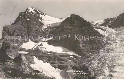 AK / Ansichtskarte Jungfraubahn mit dem Eiger Kat. Jungfrau
